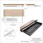 JINGCHENGMEI Sliding Keyboard Tray Under Desk, Pull-Out Keyboard and Mouse Tray - Image 2