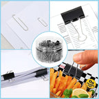370 PCS Paper Clips and Binder Clips Set – Assorted Sizes Metal Clips, Office - Image 7