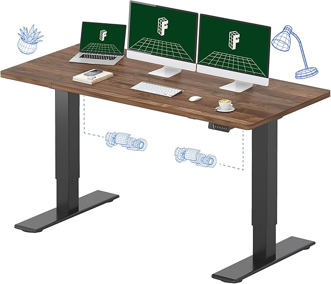 FLEXISPOT 63x28 Inch Large Dual Motor Electric Standing Desk, Creative Studio by FlexiSpot