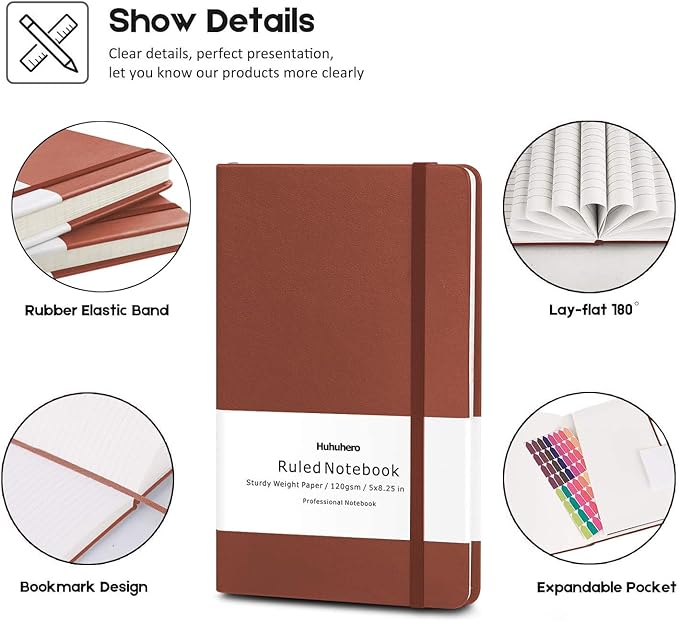 Huhuhero Notebooks Journal, Ruled Notebook, Premium Thick Paper Lined Journal - Image 2