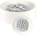 Blue Feather Products, Inc. Clipwell Magnetic Paper Clip Holder - Easy Toss & Pick-Up - Holds Various Metal Parts - Powerful Sweep-Up Magnet - Ideal Locker Accessory & Home & Office Organizer - White