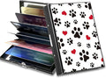BWEGRHE Slim Credit Card Holder, Cute Dog Paw Prints RFID Blocking Metal Wallet by BWEGRHE