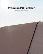 YSAGi Leather Desk Protector, Office Mat, Large Mouse Mat, Non-Slip PU Leather - Image 2