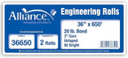 Alliance Wide Format Paper 36" x 650' Rolls Bond Engineering… - Image 3