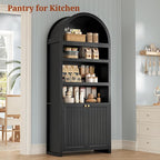 81" Tall Arched Cabinets, Bookcase - Image 7