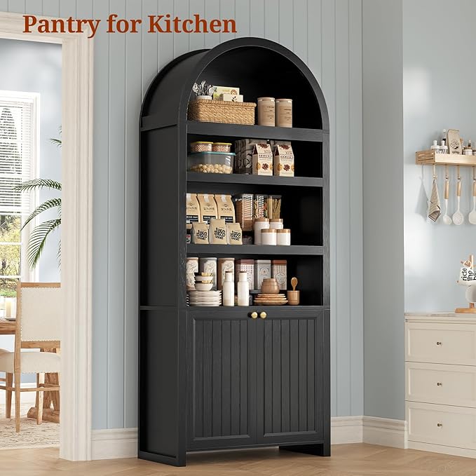 81" Tall Arched Cabinets, Bookcase - Image 7