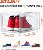 Clear Shoe Boxes Stackable 10 Pack Shoe Storage - Image 2