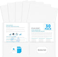 Two Pocket Folders, PANDRI 30 Pack 2 Pocket Folders, Letter Size Paper File by PANDRI