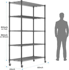 Homdox 5 Tier Storage Racks and Shelving, 3000LBS Commercial Adjustable Wire - Image 3