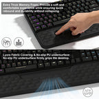 Ergonomic Keyboard Stand with Soft Memory Foam Wrist Rest for Office | Computer Keyboard Pad with Wrist Support,Keyboard Riser Holder Lift Tray,Desk Wrist Pad for Home, School - Black