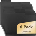 Mr. Pen- Black File Folders Letter Size, 6 Pack | 1/3 Cut Tab & Expandable Design, 24 pcs of Labels, File Folders Black