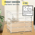 KKU 5 Tier Clear Acrylic Desk Organizer, Letter Tray Paper File Desk Organizer - Image 2