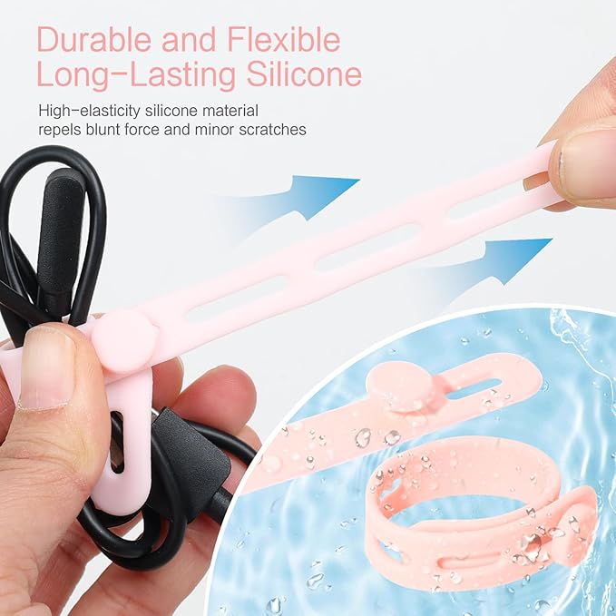 Donruby 24Pcs Silicone Cable Ties - Image 4