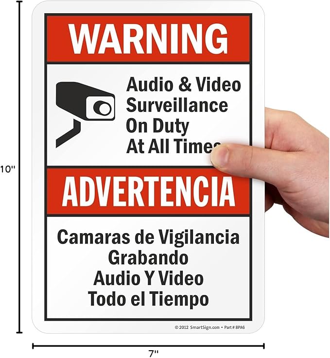 SmartSign 10 x 7 inch “Warning - Image 7