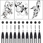 PANDAFLY Calligraphy Pen, 10 Size Calligraphy Pens - Image 3