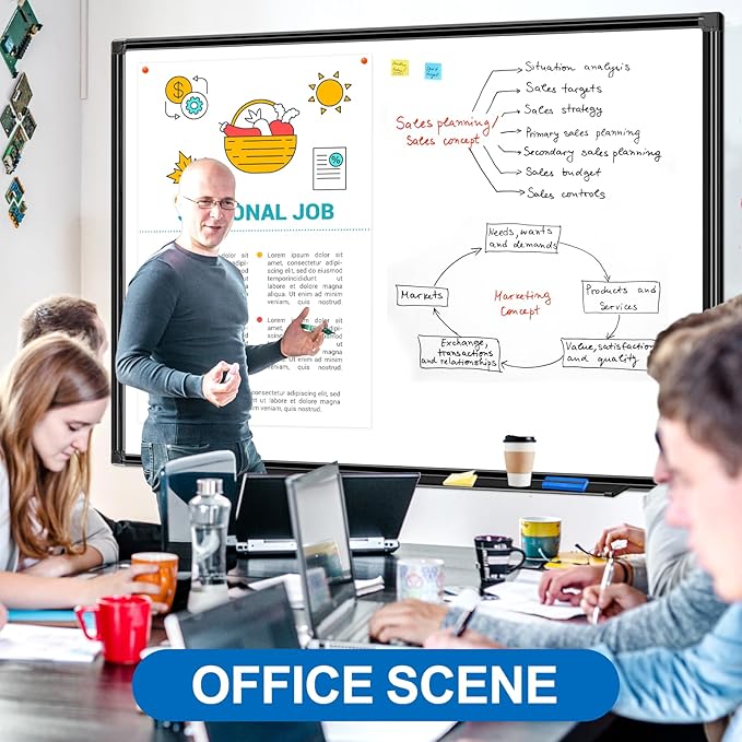 H-Qprobd Large Magnetic White Board Dry Erase Whiteboard - Image 6