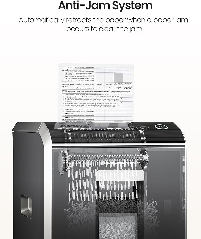 Locksworth 200-Sheet P-5 Micro-Cut Heavy-Duty Paper Shredder, 60-Min Continuous - Image 6
