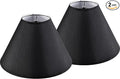 GO&SO Set of 2 Black Lamp Shade Fabric Large Lampshades, Barrel Lamp Shades 6.5 by GOSO