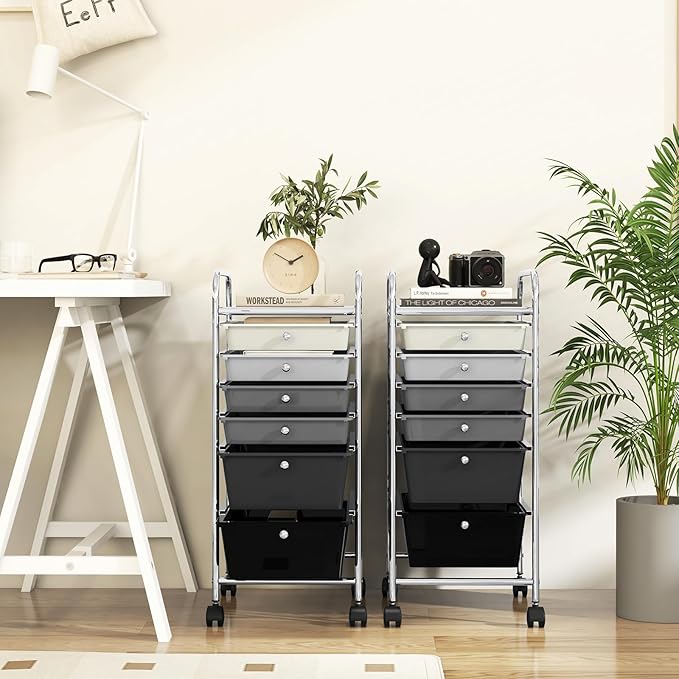 RELAX4LIFE 6-Drawer Rolling Storage Cart - Image 9
