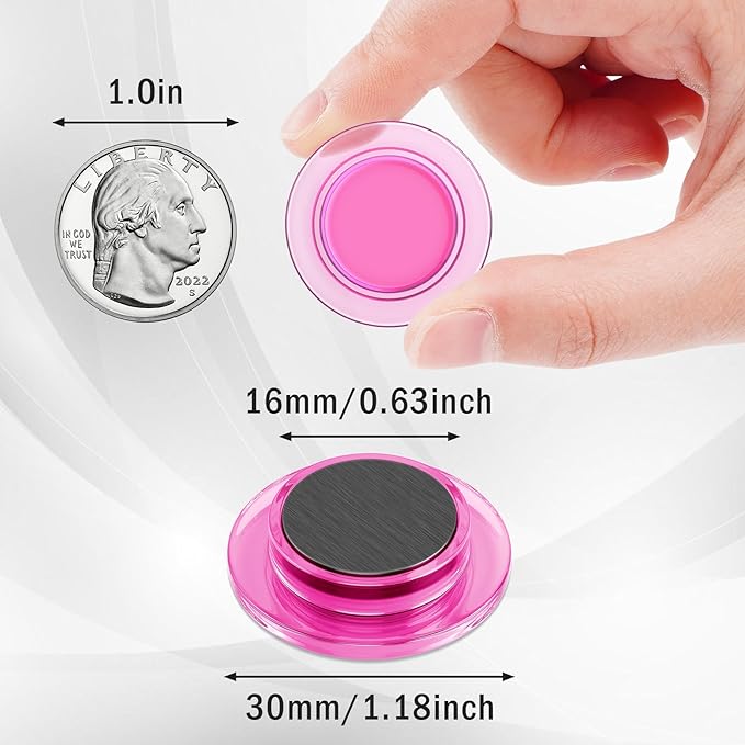 VNDUEEY 45 Pcs Round Whiteboard Magnets, Refrigerator Magnets, Dry Board Fridge - Image 5