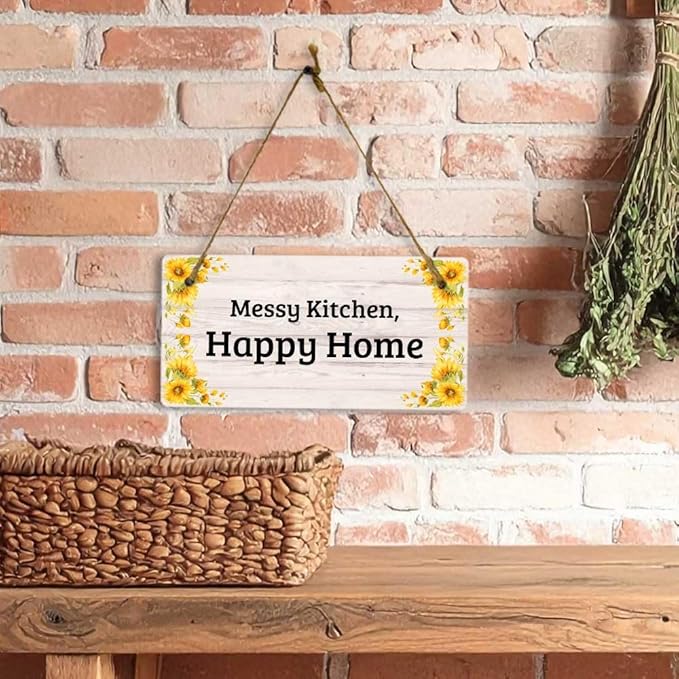 Signs ByLITA Sunflower Corners Rustic Wood Personalized Hanging Wall or Door - Image 3