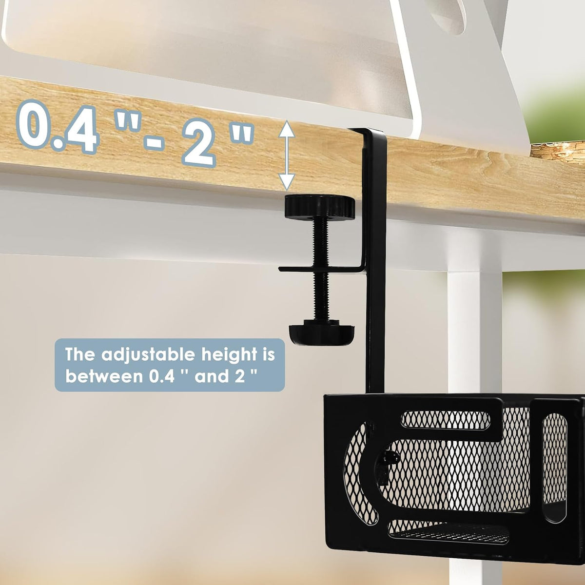 Cable Management, 2 Pack Cable Management Under Desk, Cable Tray