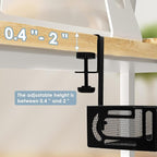 Cable Management, 2 Pack Cable Management Under Desk No Drill, Metal Cord - Image 4