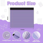 Lincia 6 Pcs 11" x 9.5" Legal Pads College Ruled Notepad Landscape Notebook - Image 2