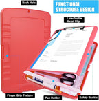 Red Plastic Clipboard with Storage, TFDLCG zm High Capacity Clip Boards 8.5x11 - Image 6