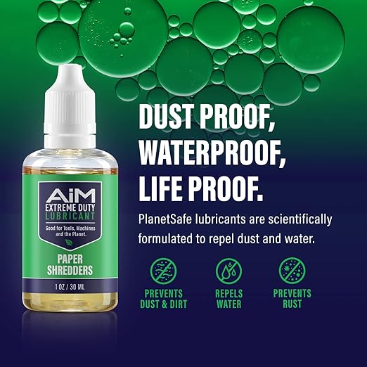 PlanetSafe Lubricants AiM Paper Shredder Oil/Lubricant - 1 oz - Reduces - Image 2