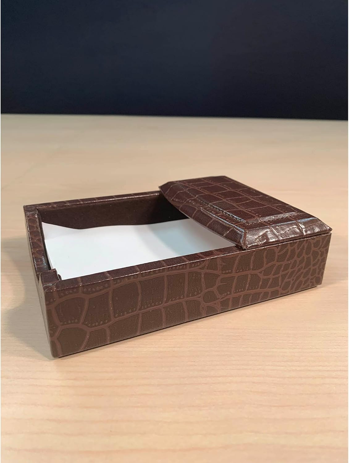 DACASSO Crocodile Embossed Leather Desk Set - Luxury Leather Desk Pad & D...