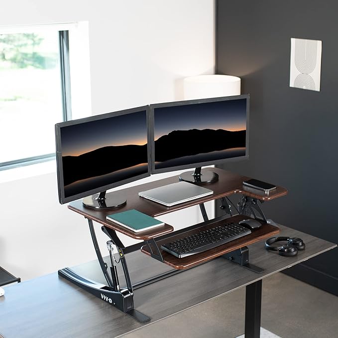 VIVO 36 inch Height Adjustable Stand Up Desk Converter, V Series, Quick Sit to - Image 2