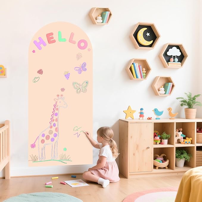 Magnetic Arch Wall Decal for Kids 39.3x17.5 Inch Magnetic Chalkboard Contact - Image 3