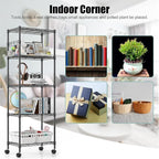 Himimi 5-Tier Wire Shelving Unit on Wheels, Adjustable Heavy Duty Metal Shelves - Image 7