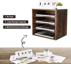 PAG Mail Sorter, Wood Countertop Literature Organizer, Office Supplies Desktop - Image 4