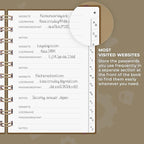 Clever Fox Password Book Spiral – Mini Internet Address & Password Organizer - Image 4