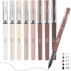 FUNFULL Aesthetic Cute Stick Rollerball Pens, 0.5mm Fine Point Coffee Gel Pens by FUNFULL