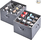 INSTY 2 Pack Shoe Organizer for Closet, Fits up to 32 Pairs, Adjustable by INSTY