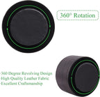 Hennaja Round Leather Art Supply Organizer, Remote Control Holder, 360 Degree - Image 4