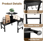 Uniqcovosa Bathroom Counter Organizer, 3 Tier Moveable Black Corner Shelf - Image 5