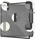 Mifuro 38"x38" Enclosed Bulletin Board, Lockable Weather-Resistant Aluminum - Image 3