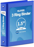 SUNEE 3 Ring Binder 1.5 Inch 1 Pack, Cobalt Blue by SUNEE