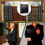 LETVPVOW Vintage Hardback 3 Ring Binder 2 Inch, Professional Leather Binders 2 - Image 7