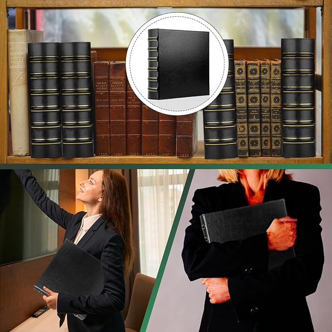 LETVPVOW Vintage Hardback 3 Ring Binder 2 Inch, Professional Leather Binders 2 - Image 7