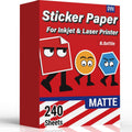 qyh premium matte printable vinyl sticker paper, 240, main product view