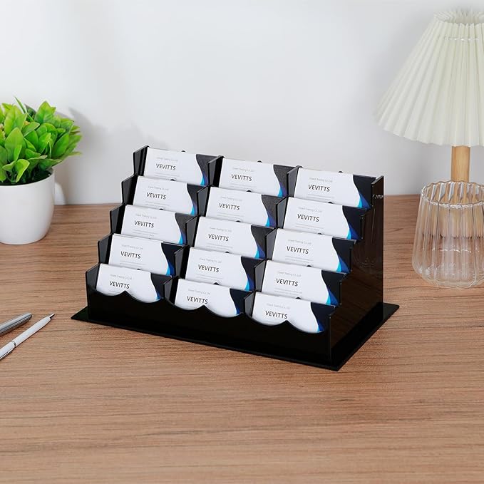 Vevitts Business Acrylic Card Holder Display - Image 3