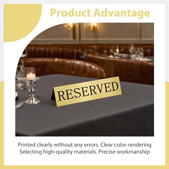 6PCS Reserved Table Signs Set, Reserved Seating Signs - Image 4
