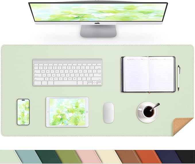Leather Desk pad Protector, Large Desk mat by AFIING