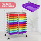 Happygrill 20-Drawer Organizer Cart Tools, Mobile Utility Storage Cart - Image 3