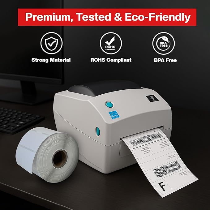 Direct Thermal Labels Roll 2-1/4" x 1-1/4", 10 Rolls, Compatible - Image 4